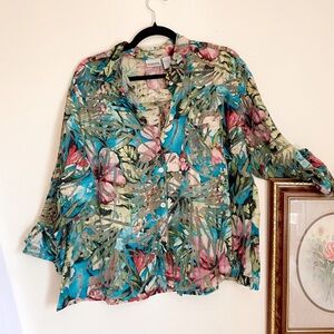 Vintage Floral Blouse Top